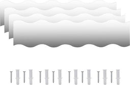 vidaXL - Wandspiegels - golfvormig - 4 - st - 100x23 - cm - glas