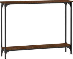 vidaXL - Wandtafel - 100x22,5x75 - cm - bewerkt - hout - bruin - eikenkleur