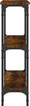 vidaXL - Wandtafel - 100x22,5x75 - cm - bewerkt - hout - gerookt - eikenkleurig