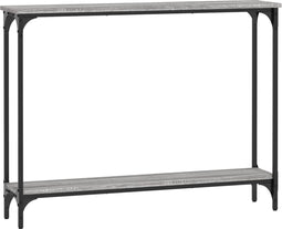 vidaXL - Wandtafel - 100x22,5x75 - cm - bewerkt - hout - grijs - sonoma - eikenkleurig