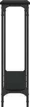 vidaXL - Wandtafel - 100x22,5x75 - cm - bewerkt - hout - zwart