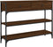 vidaXL - Wandtafel - 100x25x75 - cm - bewerkt - hout - bruin - eikenkleur