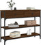 vidaXL - Wandtafel - 100x25x75 - cm - bewerkt - hout - bruin - eikenkleur