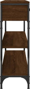 vidaXL - Wandtafel - 100x25x75 - cm - bewerkt - hout - bruin - eikenkleur