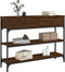 vidaXL - Wandtafel - 100x25x75 - cm - bewerkt - hout - bruin - eikenkleur