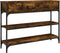 vidaXL - Wandtafel - 100x25x75 - cm - bewerkt - hout - gerookt - eikenkleurig