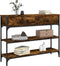 vidaXL - Wandtafel - 100x25x75 - cm - bewerkt - hout - gerookt - eikenkleurig