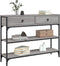 vidaXL - Wandtafel - 100x25x75 - cm - bewerkt - hout - grijs - sonoma - eikenkleurig