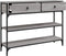 vidaXL - Wandtafel - 100x25x75 - cm - bewerkt - hout - grijs - sonoma - eikenkleurig