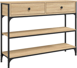 vidaXL - Wandtafel - 100x25x75 - cm - bewerkt - hout - sonoma - eikenkleurig