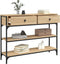 vidaXL - Wandtafel - 100x25x75 - cm - bewerkt - hout - sonoma - eikenkleurig