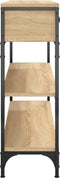 vidaXL - Wandtafel - 100x25x75 - cm - bewerkt - hout - sonoma - eikenkleurig