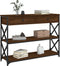 vidaXL - Wandtafel - 100x28x75 - cm - bewerkt - hout - bruin - eikenkleur