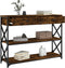 vidaXL - Wandtafel - 100x28x75 - cm - bewerkt - hout - gerookt - eikenkleurig