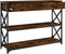 vidaXL - Wandtafel - 100x28x75 - cm - bewerkt - hout - gerookt - eikenkleurig