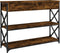 vidaXL - Wandtafel - 100x28x75 - cm - bewerkt - hout - gerookt - eikenkleurig
