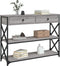 vidaXL - Wandtafel - 100x28x75 - cm - bewerkt - hout - grijs - sonoma - eikenkleurig