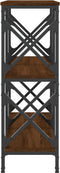 vidaXL - Wandtafel - 100x28x80,5 - cm - bewerkt - hout - bruin - eikenkleur