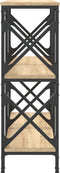 vidaXL - Wandtafel - 100x28x80,5 - cm - bewerkt - hout - sonoma - eikenkleurig
