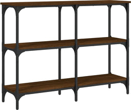 vidaXL - Wandtafel - 100x29x75 - cm - bewerkt - hout - bruin - eikenkleur
