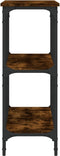vidaXL - Wandtafel - 100x29x75 - cm - bewerkt - hout - gerookt - eikenkleurig