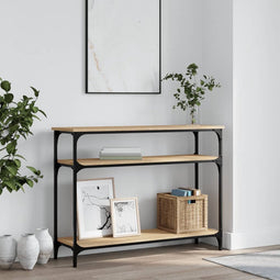vidaXL - Wandtafel - 100x29x75 - cm - bewerkt - hout - sonoma - eikenkleurig