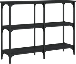 vidaXL - Wandtafel - 100x29x75 - cm - bewerkt - hout - zwart