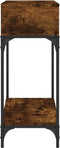 vidaXL - Wandtafel - 100x30,5x75 - cm - bewerkt - hout - gerookt - eikenkleurig
