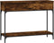 vidaXL - Wandtafel - 100x30,5x75 - cm - bewerkt - hout - gerookt - eikenkleurig