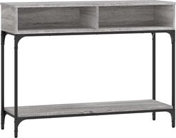 vidaXL - Wandtafel - 100x30,5x75 - cm - bewerkt - hout - grijs - sonoma - eikenkleurig