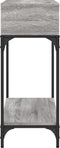 vidaXL - Wandtafel - 100x30,5x75 - cm - bewerkt - hout - grijs - sonoma - eikenkleurig