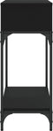 vidaXL - Wandtafel - 100x30,5x75 - cm - bewerkt - hout - zwart
