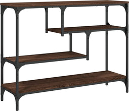 vidaXL - Wandtafel - 100x30x75 - cm - bewerkt - hout - bruin - eikenkleur