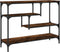 vidaXL - Wandtafel - 100x30x75 - cm - bewerkt - hout - gerookt - eikenkleurig