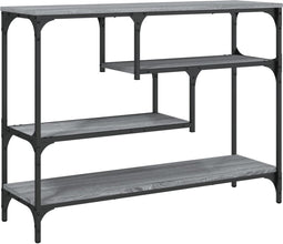 vidaXL - Wandtafel - 100x30x75 - cm - bewerkt - hout - grijs - sonoma - eikenkleurig