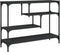 vidaXL - Wandtafel - 100x30x75 - cm - bewerkt - hout - zwart