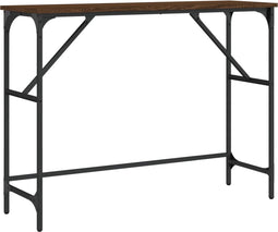 vidaXL - Wandtafel - 100x32x75 - cm - bewerkt - hout - bruin - eikenkleur