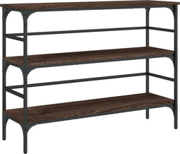 vidaXL - Wandtafel - 100x32x75 - cm - bewerkt - hout - bruin - eikenkleur