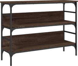 vidaXL - Wandtafel - 100x32x75 - cm - bewerkt - hout - bruin - eikenkleur