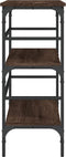 vidaXL - Wandtafel - 100x32x75 - cm - bewerkt - hout - bruin - eikenkleur