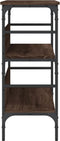 vidaXL - Wandtafel - 100x32x75 - cm - bewerkt - hout - bruin - eikenkleur