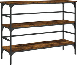 vidaXL - Wandtafel - 100x32x75 - cm - bewerkt - hout - gerookt - eikenkleurig