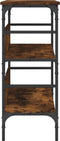 vidaXL - Wandtafel - 100x32x75 - cm - bewerkt - hout - gerookt - eikenkleurig