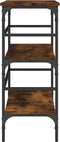 vidaXL - Wandtafel - 100x32x75 - cm - bewerkt - hout - gerookt - eikenkleurig