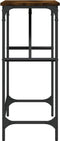 vidaXL - Wandtafel - 100x32x75 - cm - bewerkt - hout - gerookt - eikenkleurig