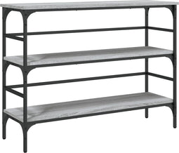 vidaXL - Wandtafel - 100x32x75 - cm - bewerkt - hout - grijs - sonoma - eikenkleurig