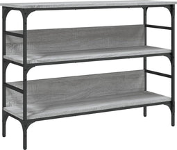 vidaXL - Wandtafel - 100x32x75 - cm - bewerkt - hout - grijs - sonoma - eikenkleurig