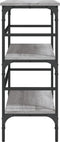 vidaXL - Wandtafel - 100x32x75 - cm - bewerkt - hout - grijs - sonoma - eikenkleurig