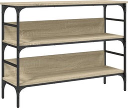 vidaXL - Wandtafel - 100x32x75 - cm - bewerkt - hout - sonoma - eikenkleurig