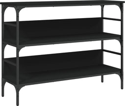 vidaXL - Wandtafel - 100x32x75 - cm - bewerkt - hout - zwart